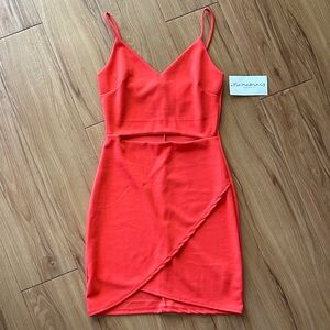 Blue Blush Vibrant Red Mini Dress